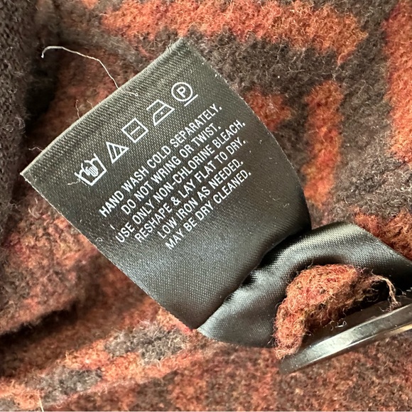 Anthropologie Moth Brown Chevron Sweater Coat - Picture 7 of 8